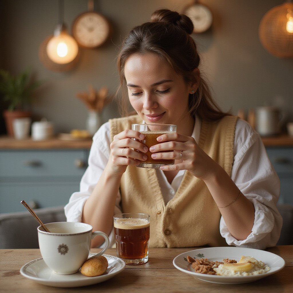 어머니의 아침 리추얼 차 세트