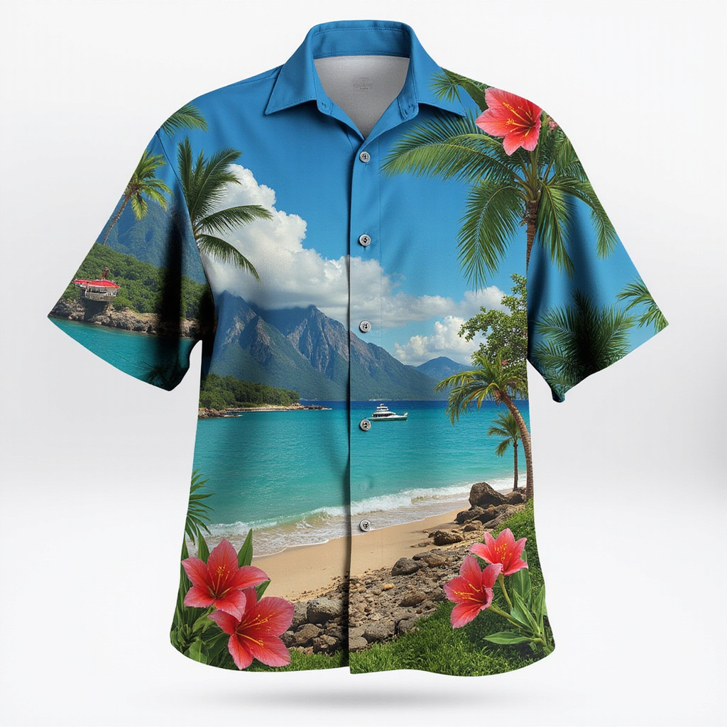 hawaii aloha t-shirt classic tropical design